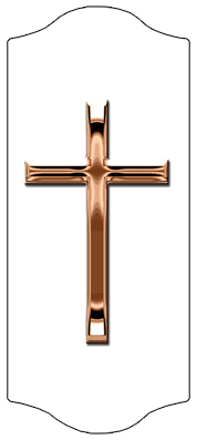 DARAY-C-510-BZ-WT Bronze Single Cross White